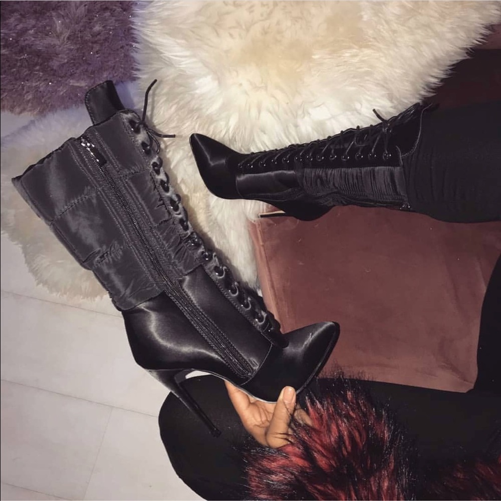 Black Lace Up Boots